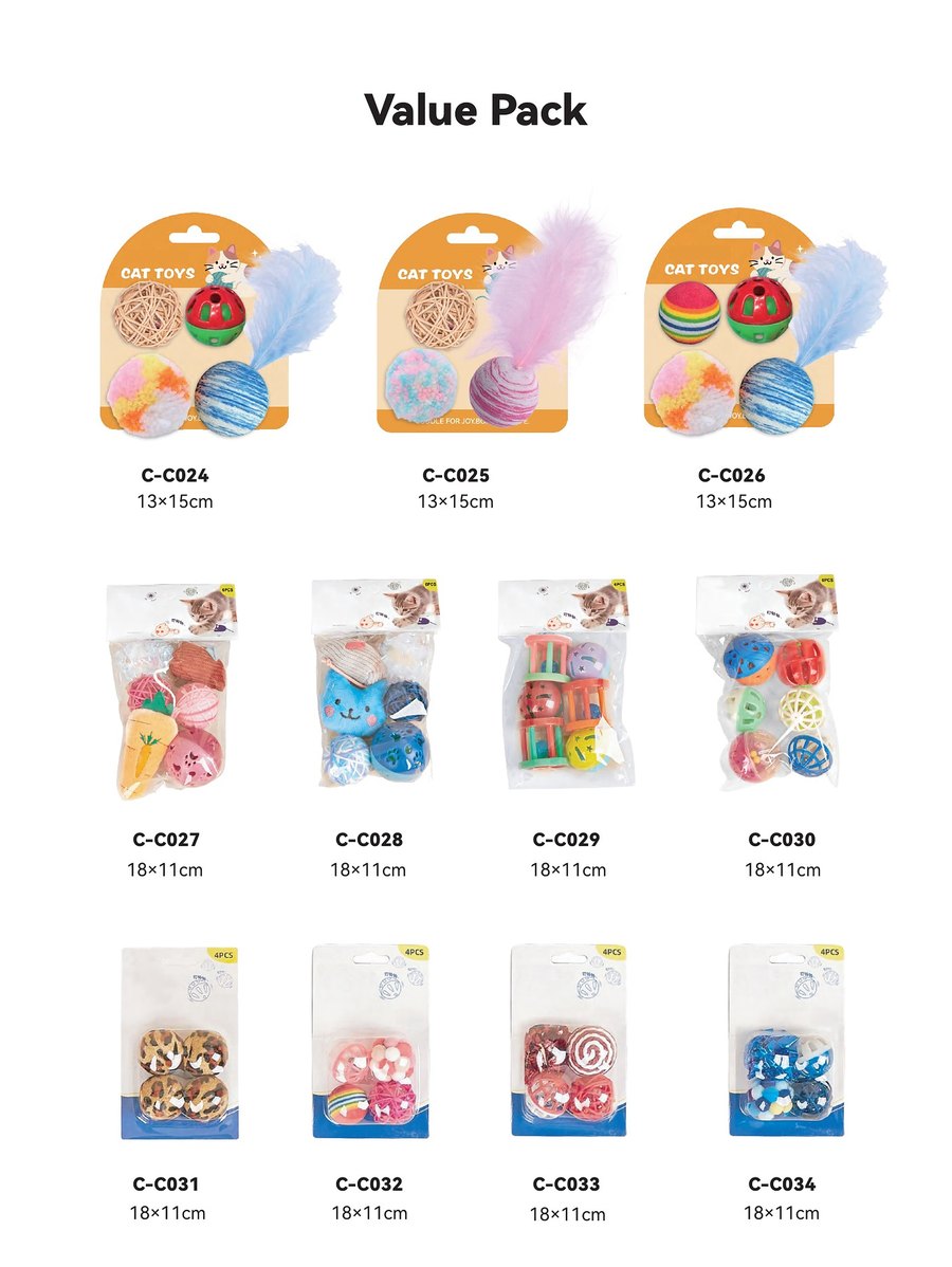 Multipacks C-C024 – C-C034 wholesale cat toys | PawMivo