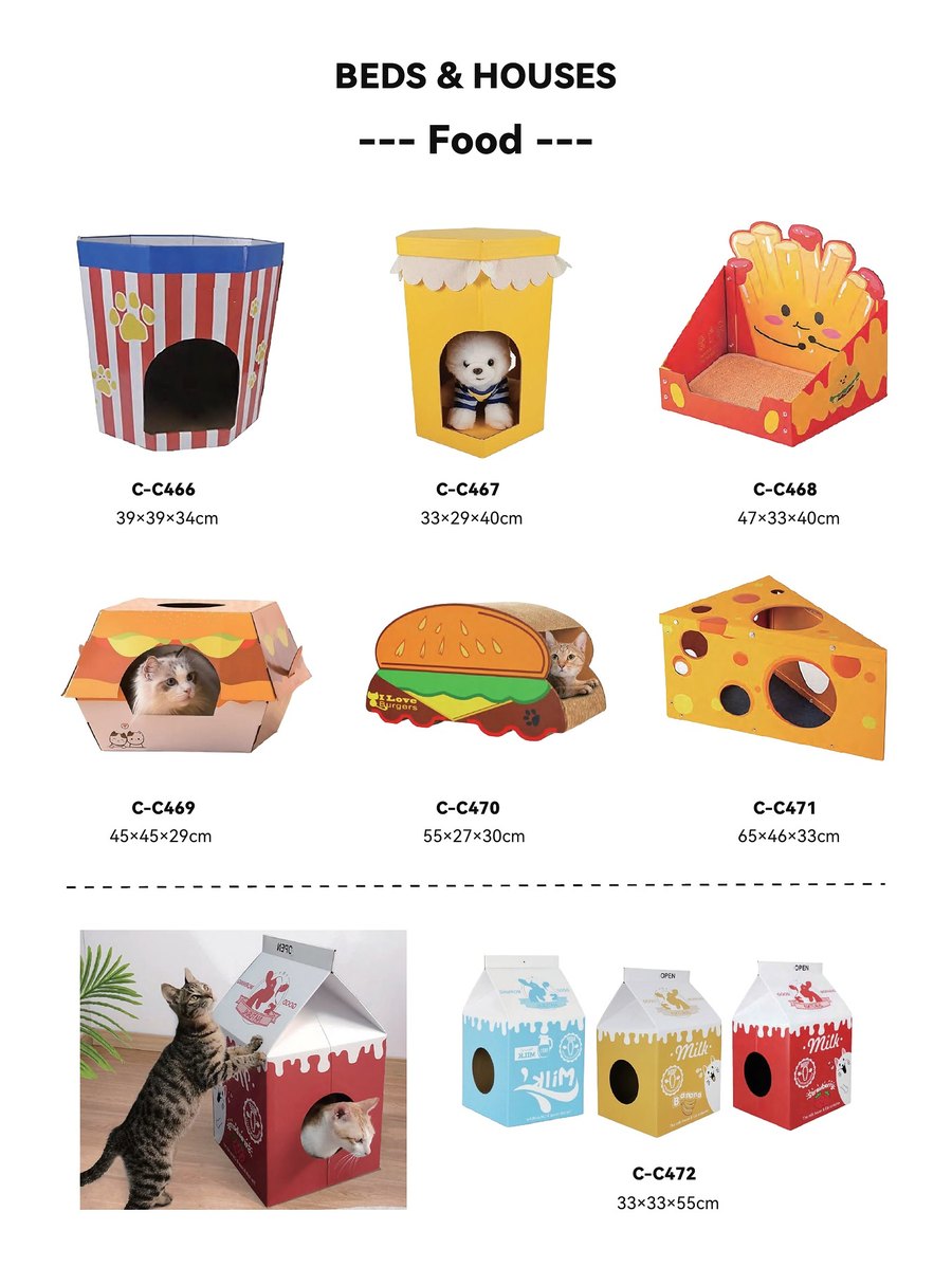 Beds & Houses C-C466 – C-C472 wholesale cat toys | PawMivo