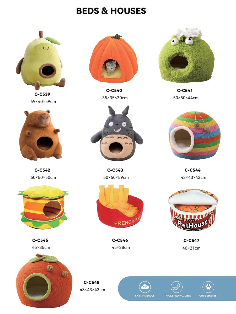 Beds & Houses C-C539 – C-C548 wholesale cat toys | PawMivo