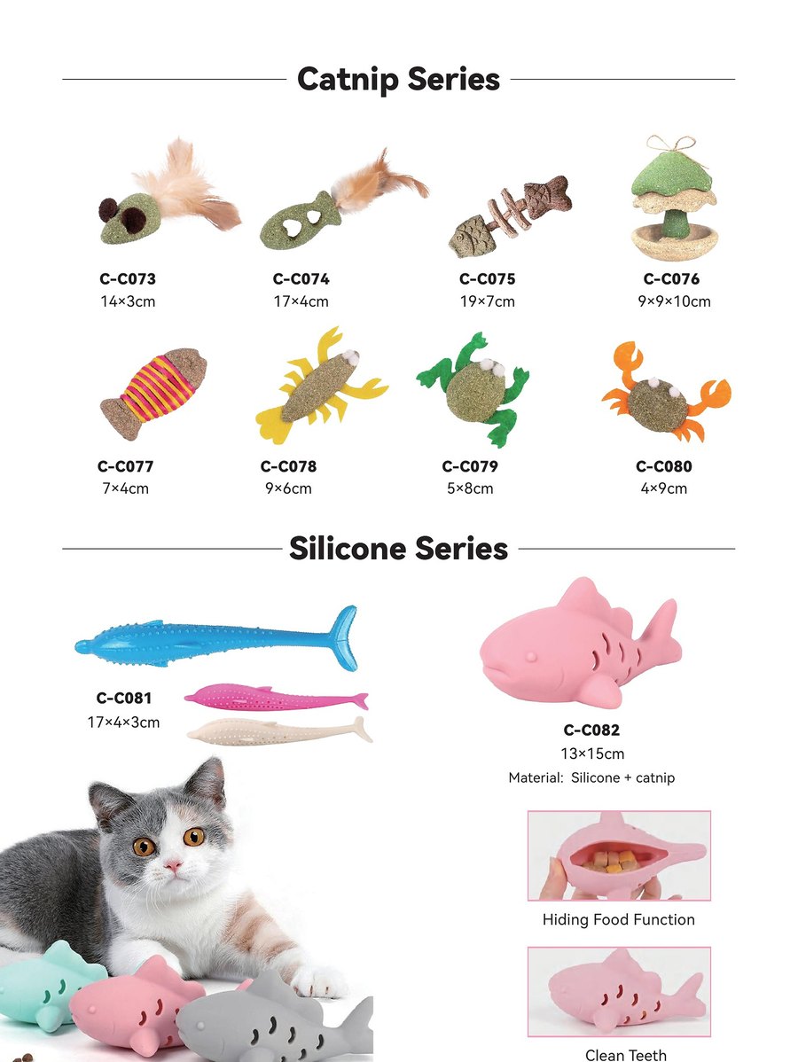 Catnip & Silicone C-C073 – C-C082 wholesale cat toys | PawMivo