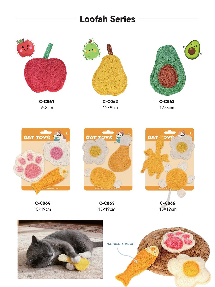 Loofah Series C-C061 – C-C066 wholesale cat toys | PawMivo