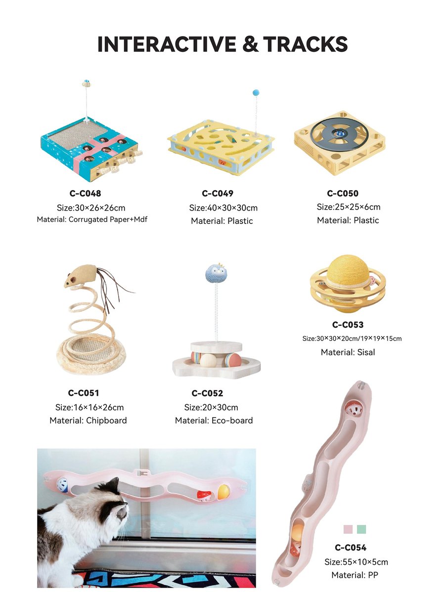Interactive & Tracks C-C048 – C-C054 wholesale cat toys | PawMivo