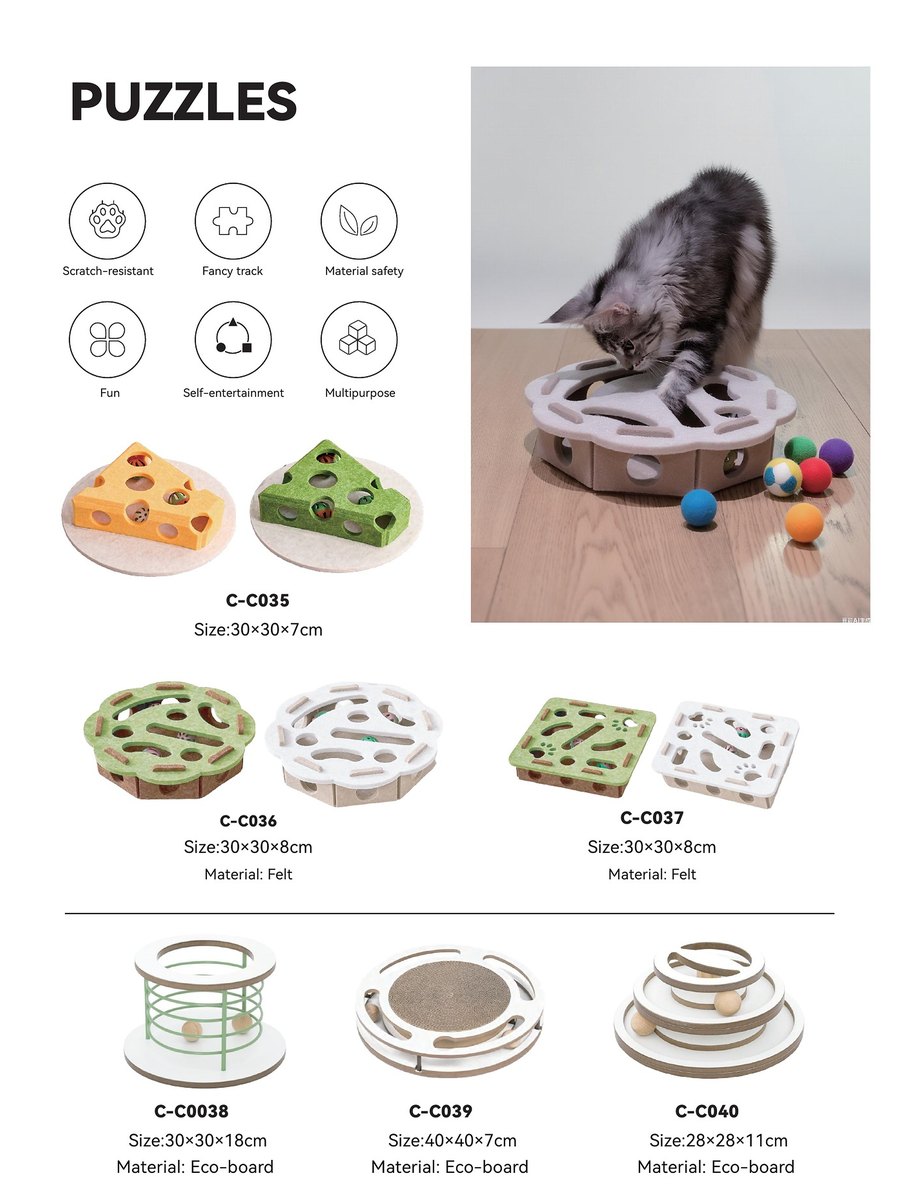 Puzzles C-C035 – C-C040 wholesale cat toys | PawMivo