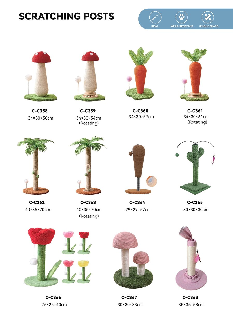 Scratching Posts C-C358 – C-C368 wholesale cat toys | PawMivo