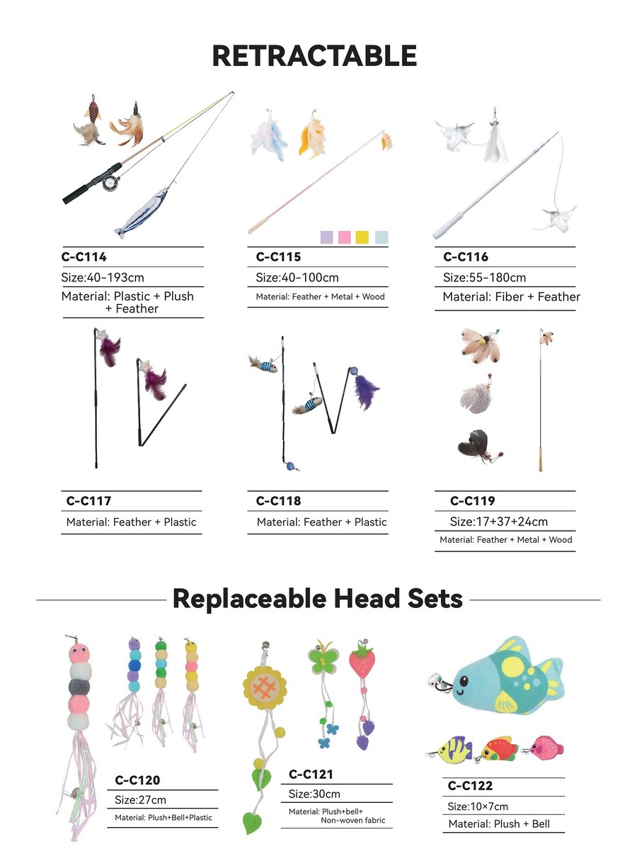 Retractable Wands C-C114 – C-C122 wholesale cat toys | PawMivo