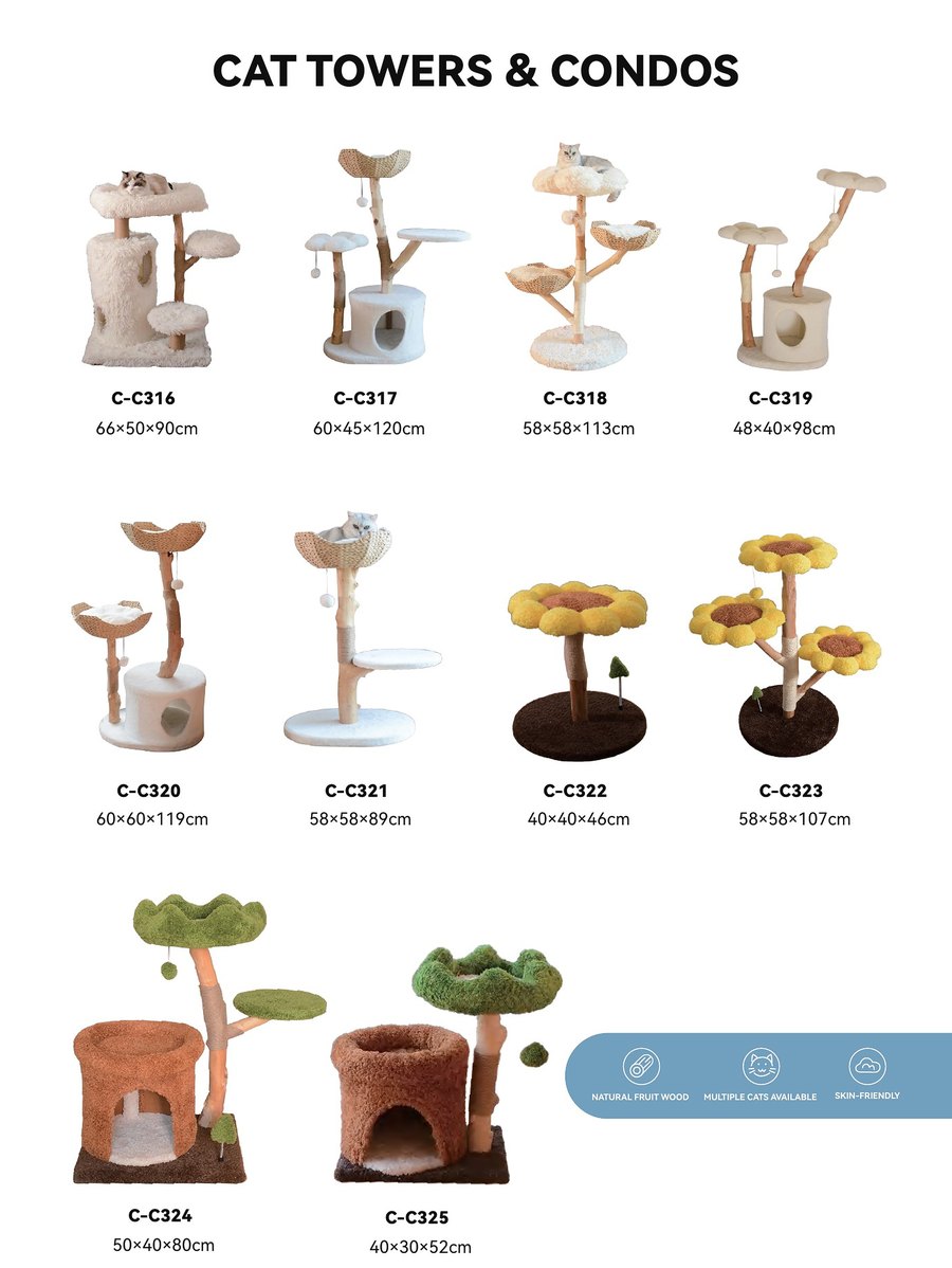 Cat Towers & Condos C-C316 – C-C325 wholesale cat toys | PawMivo