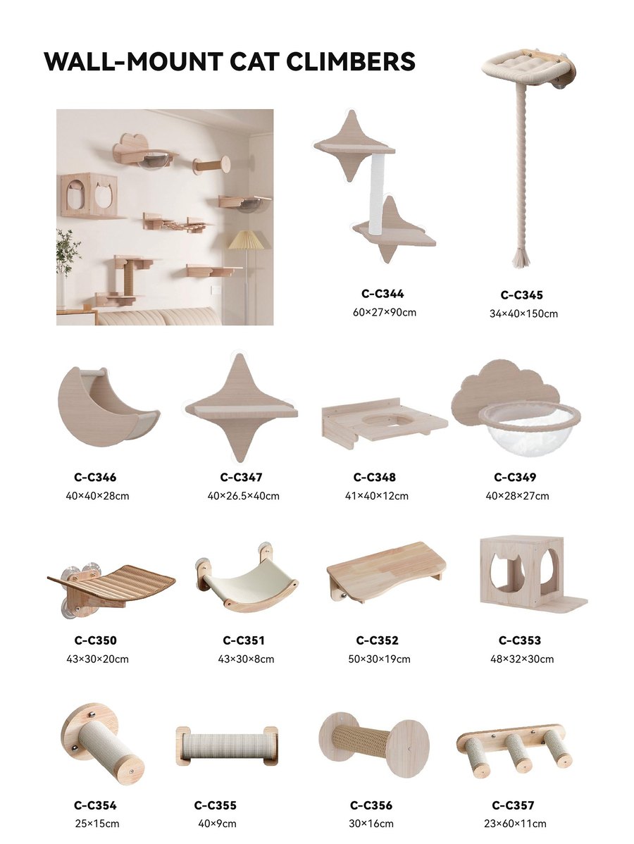 Wall-Mount Climbers C-C344 – C-C357 wholesale cat toys | PawMivo