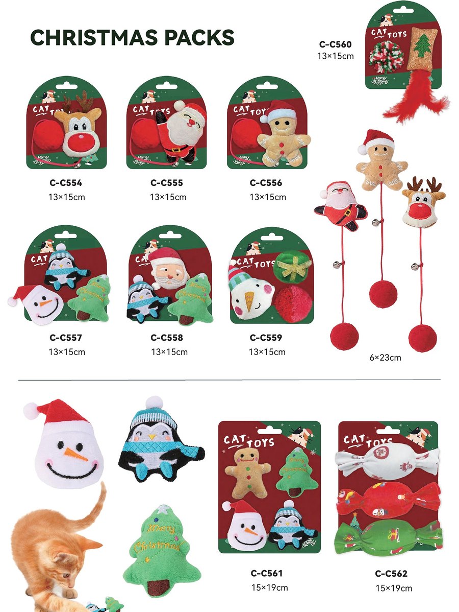 Christmas Packs C-C554 – C-C562 wholesale cat toys | PawMivo