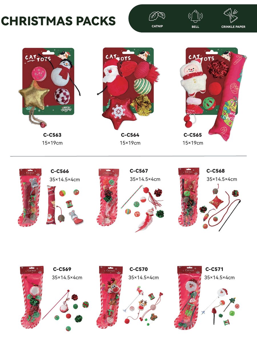 Christmas Packs C-C563 – C-C571 wholesale cat toys | PawMivo