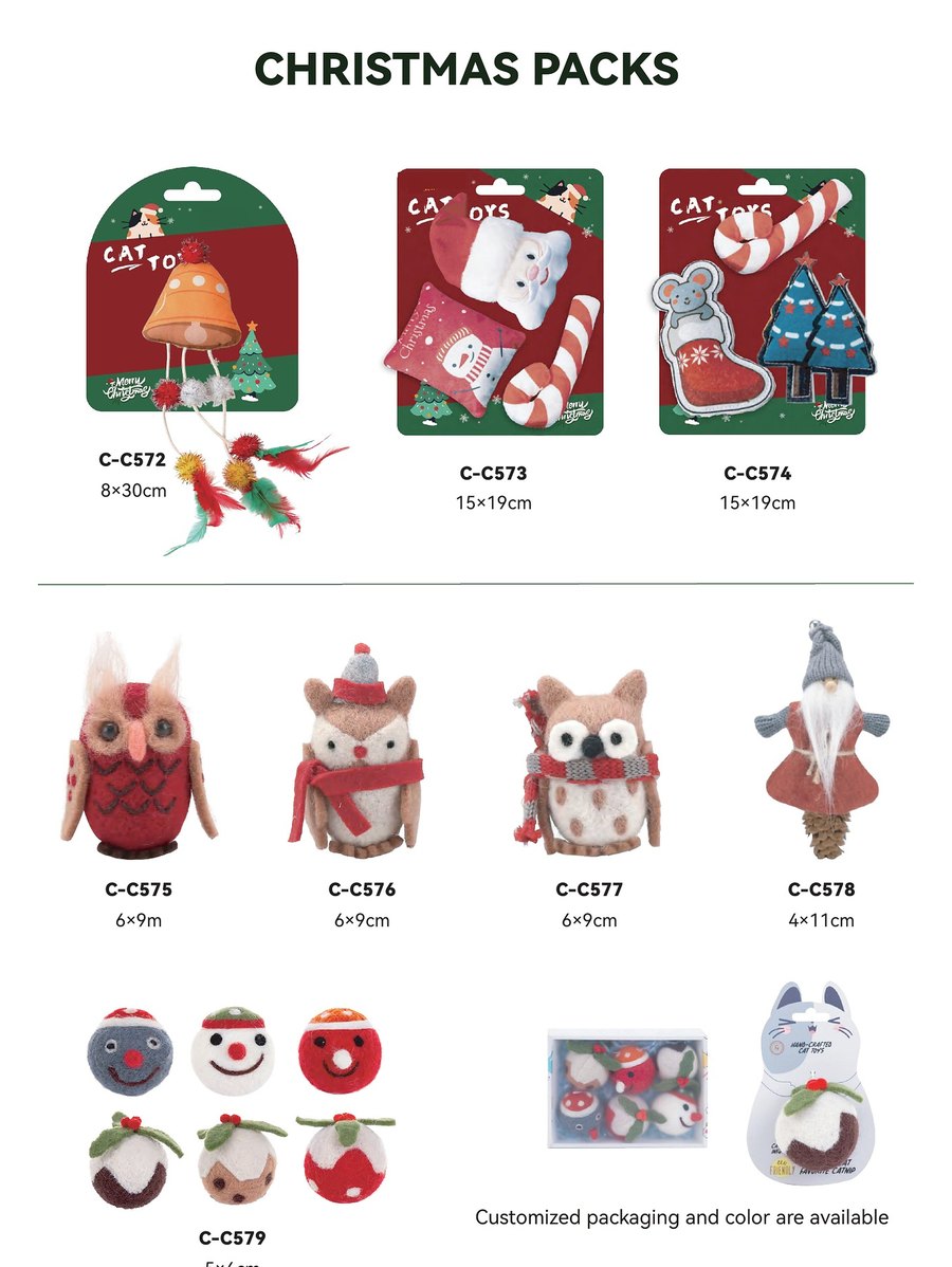 Christmas Packs C-C572 – C-C579 wholesale cat toys | PawMivo