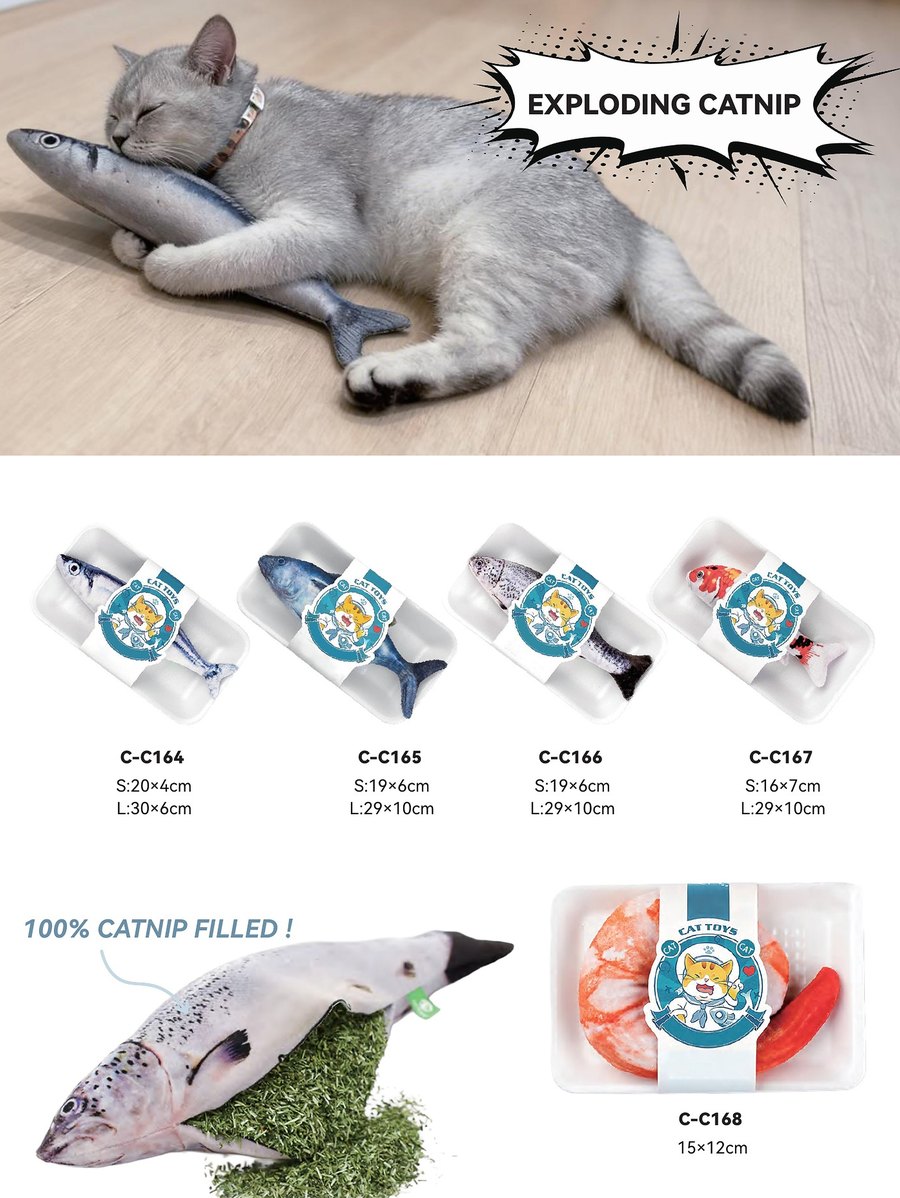 Catnip-Filled C-C164 – C-C168 wholesale cat toys | PawMivo