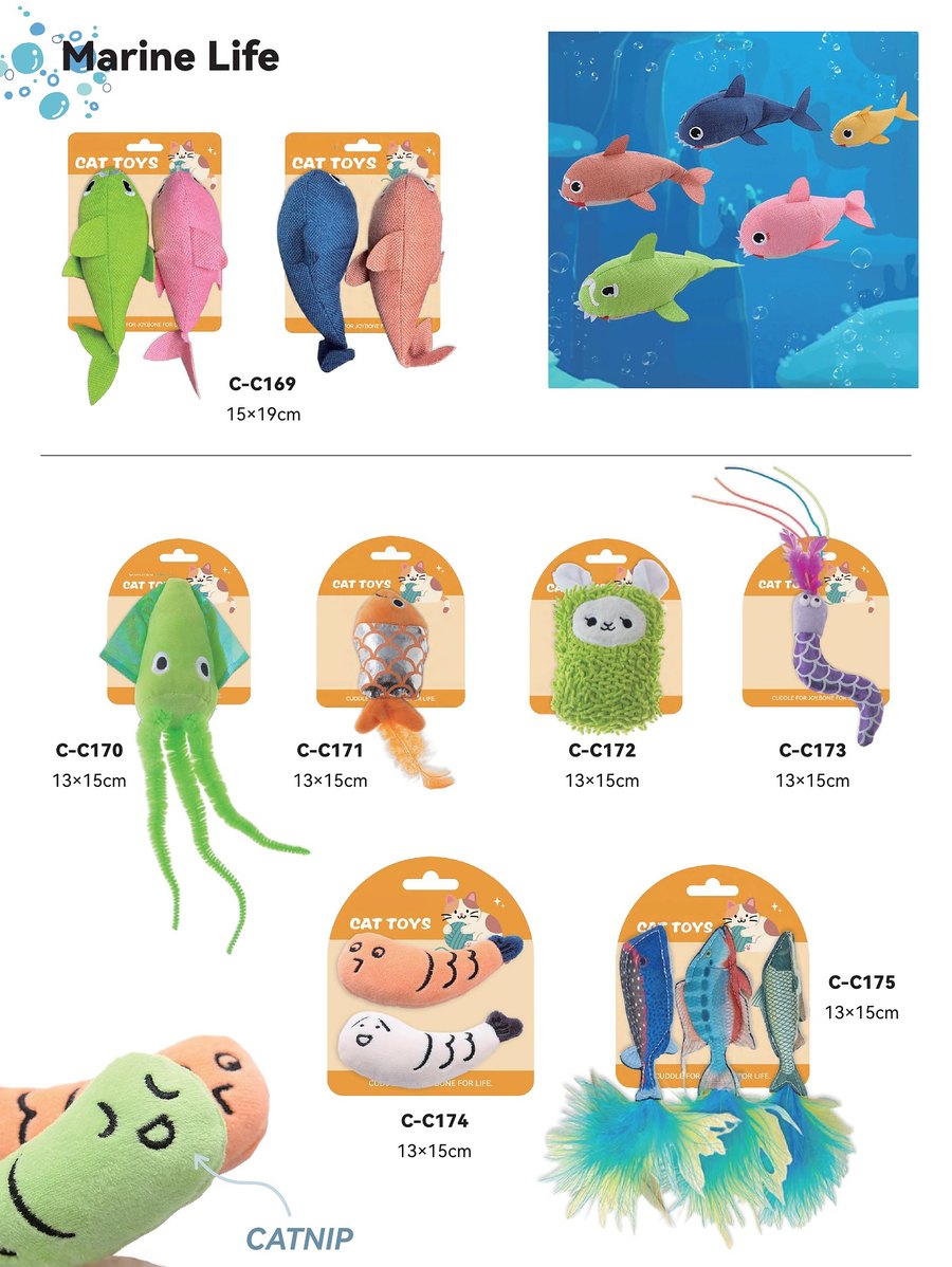 Marine Life C-C169 – C-C175 wholesale cat toys | PawMivo