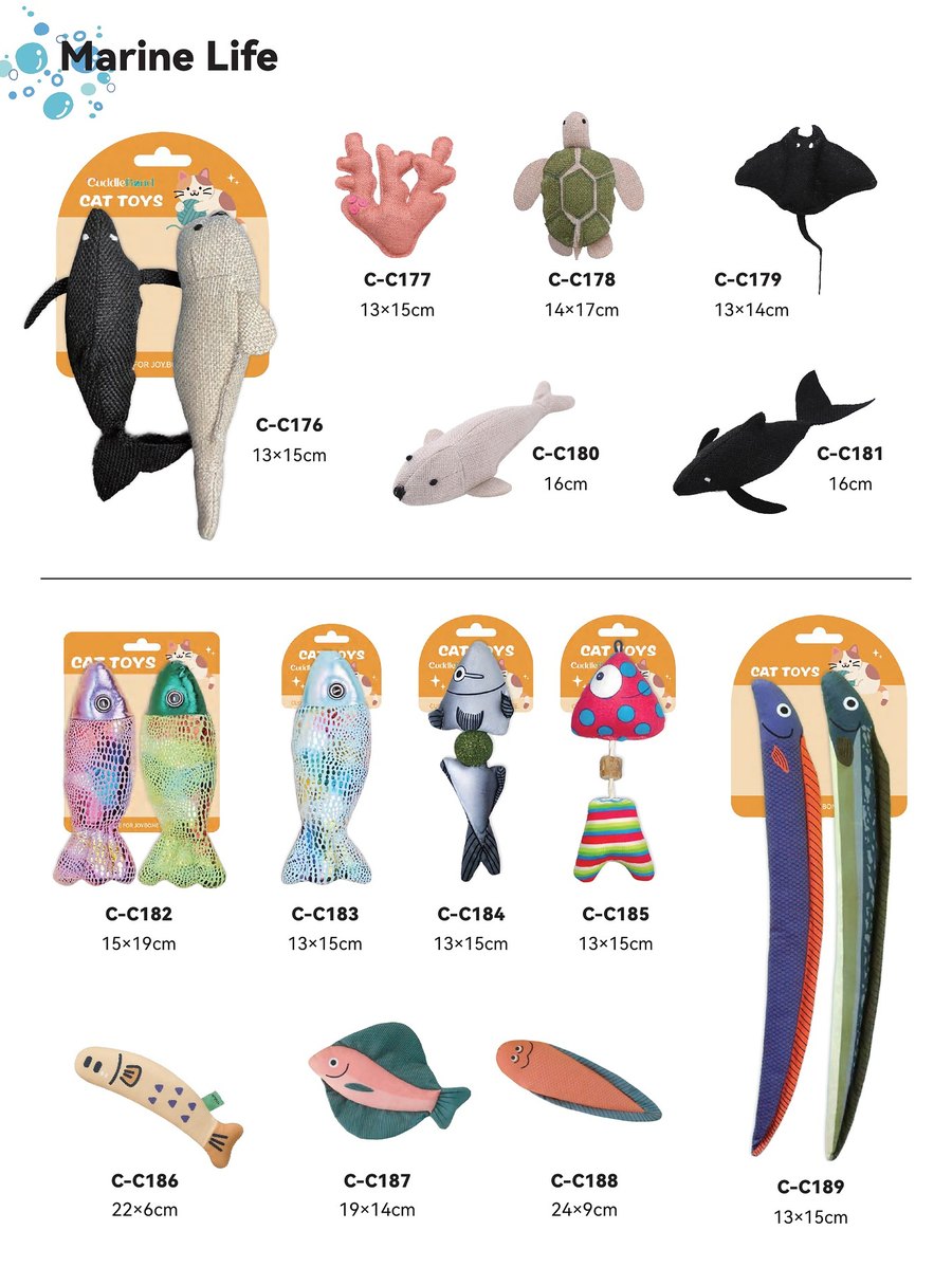 Marine Life C-C176 – C-C189 wholesale cat toys | PawMivo