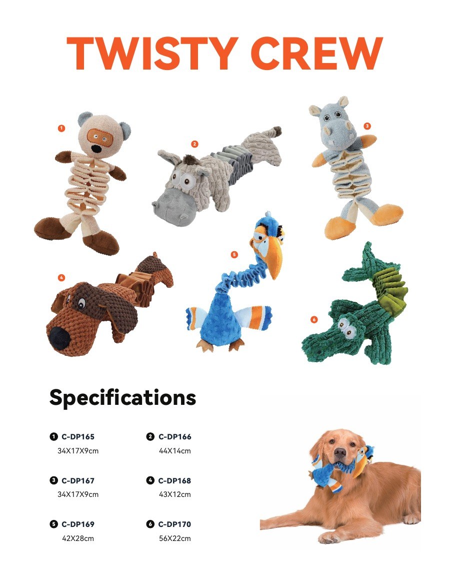 Plüsch- und Denkspielzeug für Hunde · C-DP165 - C-DP170